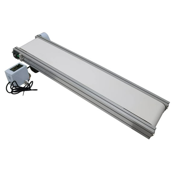 PVC Belt Flat Conveyor Industrial Transport Tabletop White 47.2*7.8"