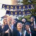 thumbnail image 4 of Elainilye Class of 2025 Graduation Banner, Congrats Grad Background Banner, Graduation Flag and Sign, Hanging Flag Decoration Backdrop for Grad Parties, Ceremony, Photo Props, 4 of 8