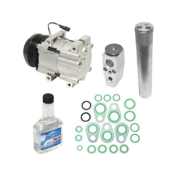 A/C Compressor Kit - Compatible with 2010 Ford Mustang Base 4.0L V6 VIN N Naturally Aspirated SOHC