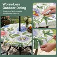 thumbnail image 5 of Hydrangea Flowers Round Outdoor Tablecloth with Umbrella Hole Zipper, Spring Floral Botanical Blossom Elastic Fitted Table Cover, Waterproof Table Cloth for Patio Picnic Party Fits 45"-54", 5 of 9