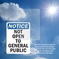 thumbnail image 6 of (2 Pack) Not Open To General Public OSHA Notice Sign 5 Inch X 3.5 Inch Vinyl Label Decal Sticker Weather Resistant, UV Protected for Workplace, Business, and Construction Site, Made in, 6 of 7