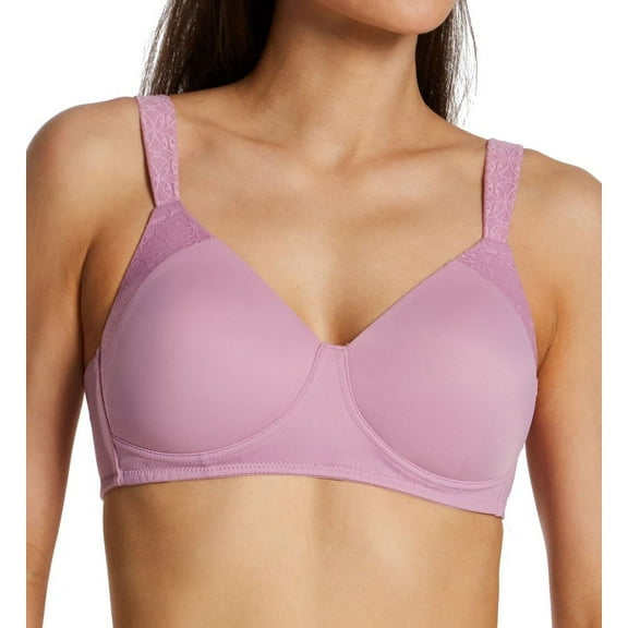 Women's Playtex 4707 Secrets Perfectly Smooth Wirefree Bra (Elegant Mauve Side Pan 44DD)