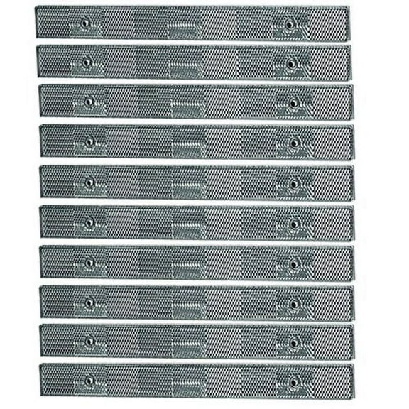 10 Pack of 12" Silver Automotive Reflector Strips Grote #41121