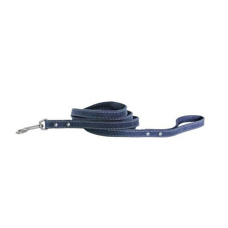 UPC: 0691054770355 | Euro-Dog 6 ft. Luxury Soft Leather Lead  Navy – Large