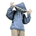 thumbnail image 6 of TAIAOJING Women Cute Shark Hoodie Long Sleeve Blue Kawaii Shark Shape Hooded Pullover Sweatshirts, 6 of 7