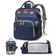 thumbnail image 1 of Mochila para pañales CESAILT 30x20x42 cm impermeable azul, 1 of 7