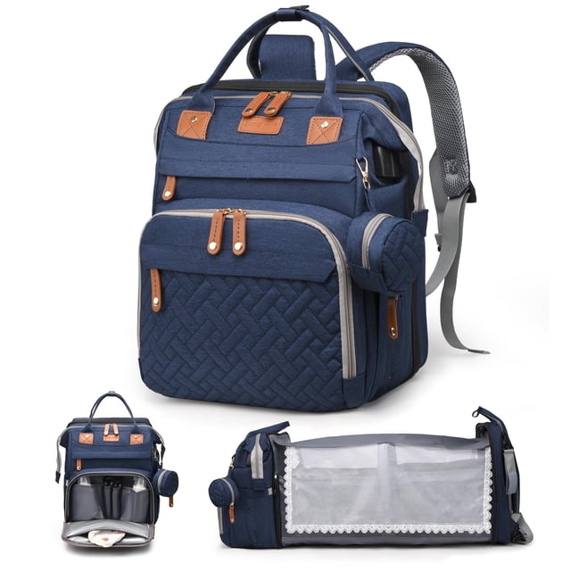 Mochila para pañales CESAILT 30x20x42 cm impermeable azul