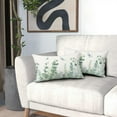 thumbnail image 6 of Spring Eucalyptus Leaves Throw Pillow Covers 12X20 in Set of 2 Sage Green Leaf Butterfly Lumbar Pillow Cases Summer Floral Rectangle Pillow Cover Farmhouse Decor for Sofa Couch Bed Living Room, 6 of 6