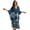Crane Clouds Blue, variant on Xixirimido White Cherry Blossom Grey Print Women's Kaftan Dresses Plus Size Beach Cover Up V-Neck Batwing Sleeve Swimsuit Coverup Summer Caftan Dress