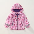 thumbnail image 5 of Curuila Toddler Girls Coat With Zipper Long Sleeve Cartoon Print Hooded Jacket For Girls Winter Warm Casual Soft Outerwear Size 12-18 Months, 5 of 9