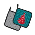 thumbnail image 2 of Caroline's Treasures Christmas Tree Teal Red Pair of Pot Holders, 2 of 2