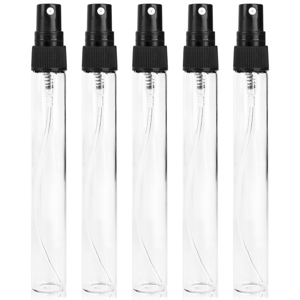 Bomba de prensa recargable, botella de vidrio con pulverizador, contenedor de líquidos, atomizador de Perfume, botellas recargables de viaje, 2/3/5/10ml, 5 uds. Gao Jinjia LED