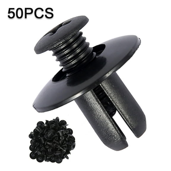 verlacod 50pcs 6mm 8mm 9mm Auto Fastener Clip Car Retainer Kit Plastic Fastener Screw Rivet Door Trim Panel Clips Car Accessories