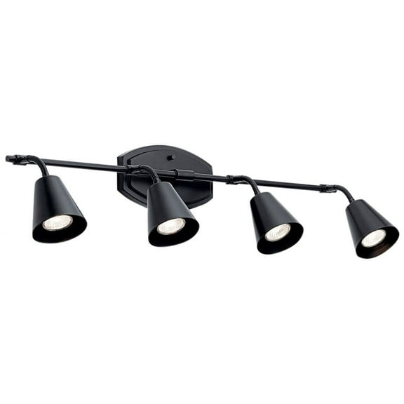 52129BK Kichler Lighting Sylvia - Track Light 120 V Light - 9.5 inches tall by 4.75 inches wide-Black Finish