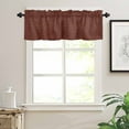 thumbnail image 3 of Dark Brown Valances for Windows Farmhouse Kitchen Curtains Valances Rod Pocket Valance Curtains for Kitchen Windows Vintage Country Monochrome Chocolate Color Window Valances for Bathroom 42"x12", 3 of 6