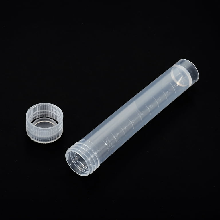 Uxcell 10ml Plastic Test Tubes Frozen Container Storage Clear Screw Cap, Clear 12 Pack, Blue