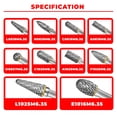 thumbnail image 3 of Juego de fresas de carburo de tungsteno Pilim, 10 unidades, doble corte, vástago de 1/4 pulgadas, 3 of 8