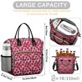thumbnail image 5 of Black and Pink Leopard Print Insulated Leakproof Lunch Box for Women, Large Lunch Bag for Tween Teen Adult, Loncheras Para Mujer for Work Beach Travel Picnic Camping, 5 of 6