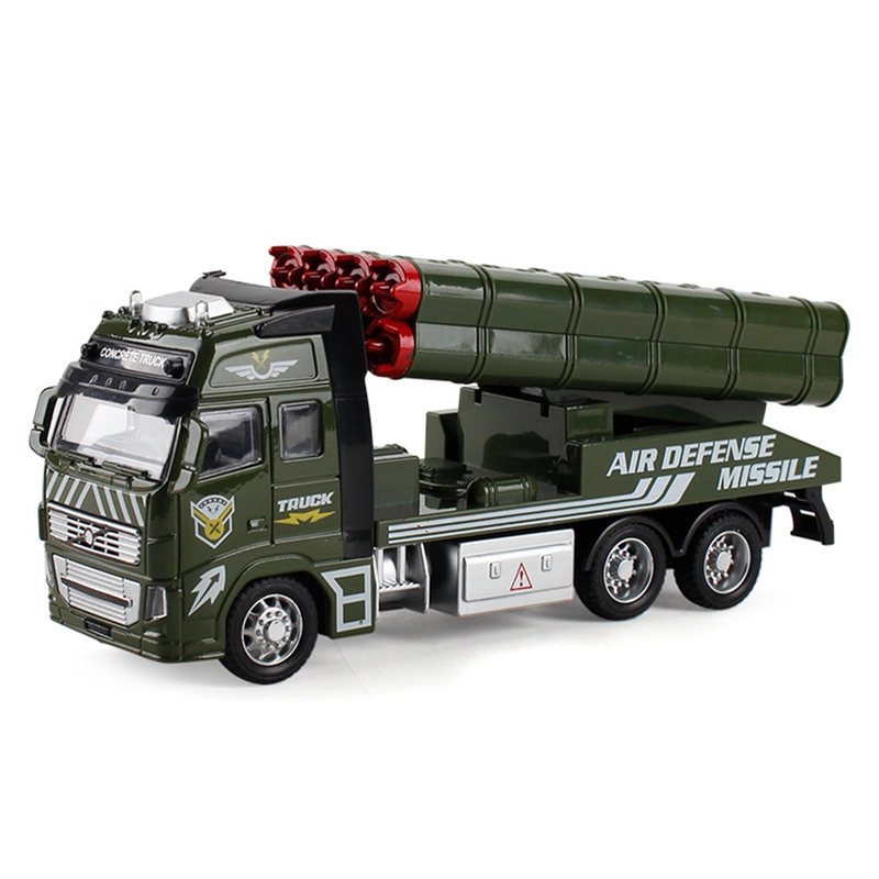 SANWOOD Vehicle Toy,Children Alloy Pull Back Engineering Vehicle Military Truck Car Model Toy Gift - image 5 of 6