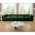 thumbnail image 6 of Modular Sectional Sofa with Storage, Cylindrical Backrest and Armrests Deep Comfortable Seating, Durable and Supportive for Living Room,4 Seat L- Shaped Sofa (Green), 6 of 11