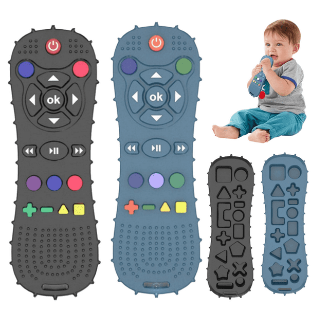 Remote teether for Baby, Topboutique Soft Chew Toys with TV Remote