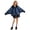 Dark Blue, variant on Girls Monarch Butterfly Knit Cardigan Cute Butterflies Wing Cloak Button up Sweaters Long Sleeve Cardigan Crochet Cover Up
