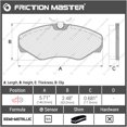 thumbnail image 2 of Friction Master MKD884 Front Semi-Metallic Brake Pads Replacement Set, 2 of 2