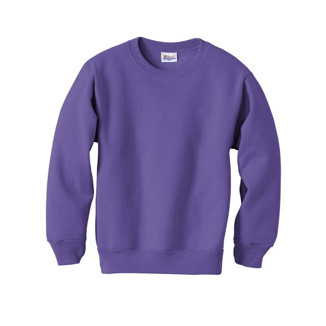 Hanes ComfortBlend EcoSmart Chandail à Col Rond pour Garçon, G, Violet