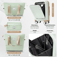 thumbnail image 5 of Euroco 4 Piece Luggage Sets,20" Carry-On Luggage with Front-Opening & Cup Holder,20/28inch Suitcase Set with USB Port,TSA Lock, Spinner Wheels,Travel Duffel Bag & Dry Toiletry Bag,Green, 5 of 8