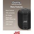 thumbnail image 5 of JVC Portable Gumy Wireless Speaker with Surround Sound, Bluetooth 5.3, Lightweight, TWS Capability, USB-C, up to 15-Hour Battery Life - SPSG1BTB (Black), 5 of 6