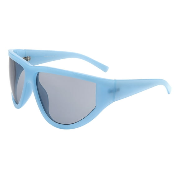 Goggle Style Sunglasses Oversized Shield Wrap Around Unisex Shades UV400 Blue