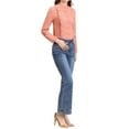 thumbnail image 4 of MODA NOVA Juniors Long Sleeve Button Up Ruffle Trim Contrast Piping Shirt, 4 of 6