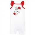 thumbnail image 5 of Hudson Baby Infant Girl Cotton Rompers, Poppy Daisy, 12-18 Months, 5 of 5