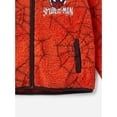 thumbnail image 3 of Marvel Spider-Man Boys' Allover Print Fleece Zip Up Jacket, Size XS-XL, 3 of 4