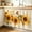 Orange, variant on Sunflower Cabinet Curtain 32"Wx55"L, Dustproof Pantry Door Curtain with Self Adhesive Tape, Butterfly Spring Floral Retro Tall Storage Cover Privacy Drape for Bathroom Kitchen Laundry Room