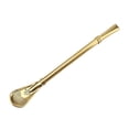 thumbnail image 4 of Stainless Steel Metal Drinking Straw Spoon Resuabl Washable Stirring Scoop Gold, 4 of 5