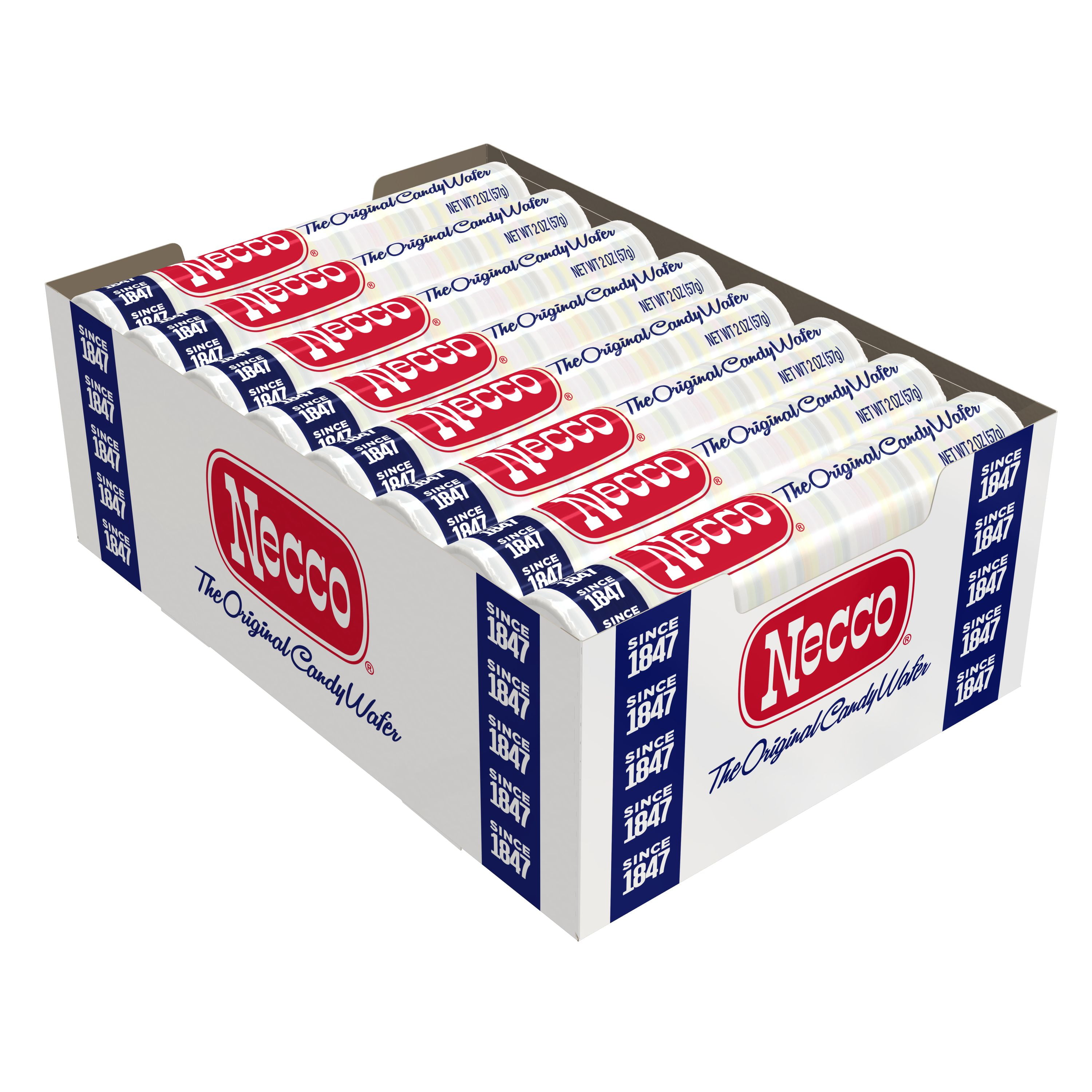 Necco Wafers Candy, 24 Pack (2 Ounce Rolls Each), The Original Candy Wafer