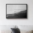 thumbnail image 4 of HFDF Canvas Print Wall Art Black Gray Watercolor Foggy Mountains Abstract Nature Illustrations Modern Art Decorative Elements Duotone for Living Room, Bedroom, Office - Black 14x11inch Framed, 4 of 6