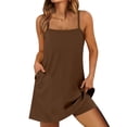 thumbnail image 1 of Robe Athlétique, Fadeal Robe de Tennis pour Femmes 2025 Tendance Été Décontractée Ample Robe de Sport en Shorts Robe Athlétique pour Femmes Café S, 1 of 4