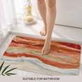 thumbnail image 6 of Burnt Orange Coastal Doormat Outdoor Entrance 18"x30", Summer Beach Nautical Abstract Art Absorb Moisture Dirt Door Mats, Non-Slip Rubber Backing Floor Mats Indoor, Low-Profile Front Door Rugs, 6 of 9