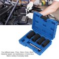 thumbnail image 4 of Cr-Mo Steel 1/2 Inch Drive Impact Bolt Extractor Set - 4 Metric Sizes (17mm, 19mm, 21mm, 22mm) with Storage Case - Rustproof Black Phosphating Finish for Damaged/Rusty Nuts -, 4 of 6