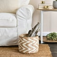 thumbnail image 3 of Household Essentials Cattail and Paper Zee Basket, Natural and White, 3 of 5