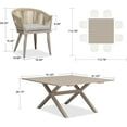 thumbnail image 3 of PURPLE LEAF 9 Pieces Patio Dining Set, Square Aluminum Outdoor Table And 8 Wicker Chairs with Cushions for Garden Kitchen and Porch, Champagne, 3 of 9