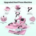 thumbnail image 4 of Heat Press Machine Slendor 38x38cm 8-in-1 Digital 110V, 4 of 9