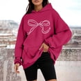 thumbnail image 4 of Chandail à Capuche pour Femmes, Manches Longues, Motif Sportswear, Mode 2025, Décontracté, 4 of 6