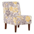 thumbnail image 1 of Atlin Designs 18'' Transitional Fabric Floral Accent Chair in Yellow/Gray, 1 of 9