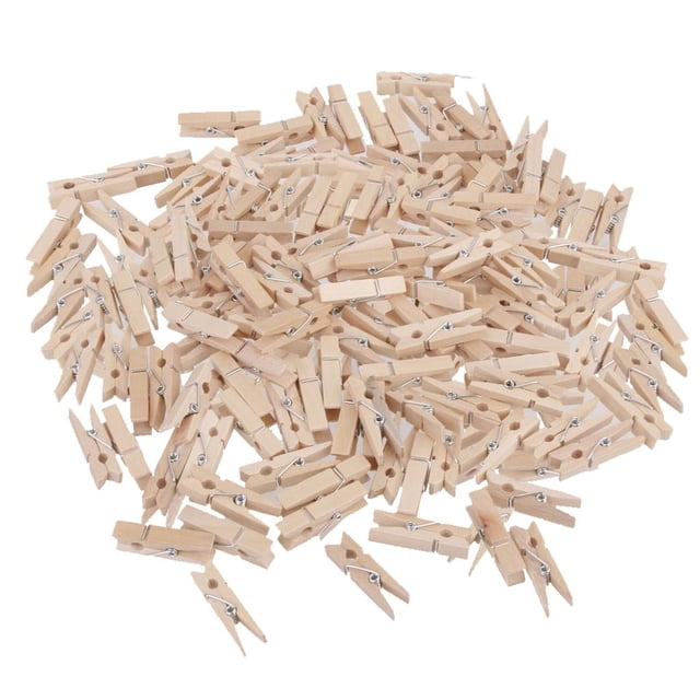 2x 100 Piezas Pinzas de Naturales Pinzas para 25 * 3 Mm Macarena clavijas de madera