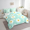 thumbnail image 3 of Castle Fairy 7-Piece King Bedding Set: Teens White Daisy Polka Dots Spring Garden Microfiber Decor, 3 of 8