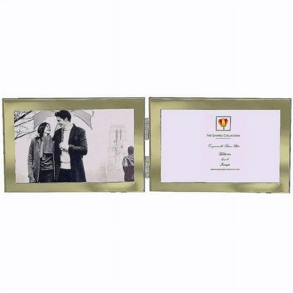 Dennis Daniels E0106DB 6 x 4 in. Double Horizontal Elegant Brass Frame