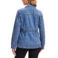 thumbnail image 3 of INSPIRE CHIC Women's Denim Jackets Distressed Button Down Long Sleeve Jean Jacket Trendy with Pockets 2XL Light Blue, 3 of 6